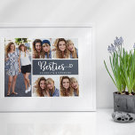 Poster Besties Photo Collage Best Friends<br><div class="desc">Faites savoir à votre BFF ce qu'elle veut dire pour vous avec ce montage photo Besties.</div>