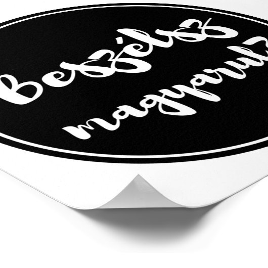 Poster Beszélsz Magyarul, Parlez-vous hongrois, épingle (Coin)