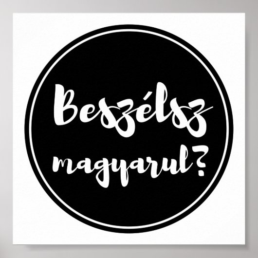 Poster Beszélsz Magyarul, Parlez-vous hongrois, épingle (Devant)