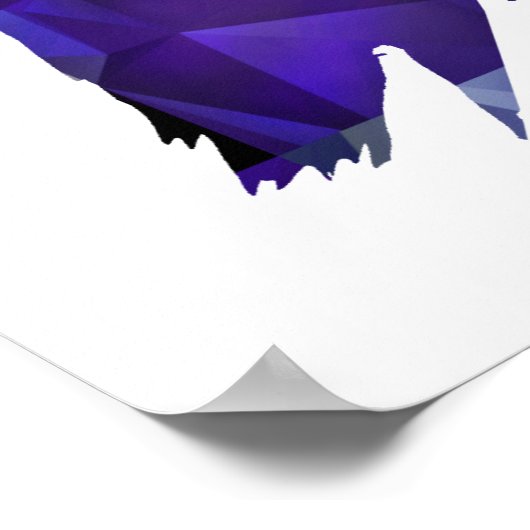 Poster Beta Fish for Polygon Mosaic Blue (Coin)