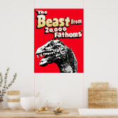 Poster Bête De 2000 Fathoms Rhedosaurus Dinosaur Tri (Cuisine)