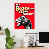 Poster Bête De 2000 Fathoms Rhedosaurus Dinosaur Tri (Bureau à domicile)