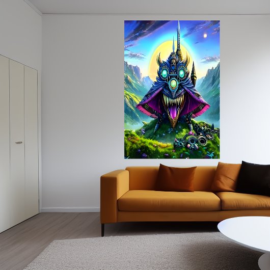 Poster Bête de l'imaginaire Steampunk dans la forêt | Art