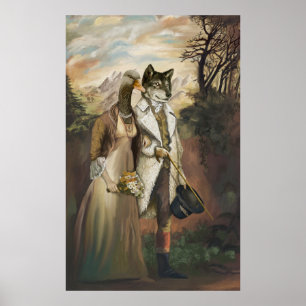 Poster Bêtes nobles - Loup dans les vêtements de mouton