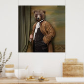 Poster Bêtes nobles - Ours Dandy (Cuisine)