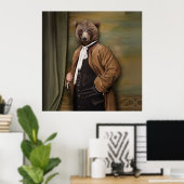 Poster Bêtes nobles - Ours Dandy (Bureau à domicile)