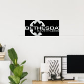 Poster Bethesda Game Studios Logo Grey (Bureau à domicile)