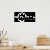 Poster Bethesda Game Studios Logo Grey (Cuisine)
