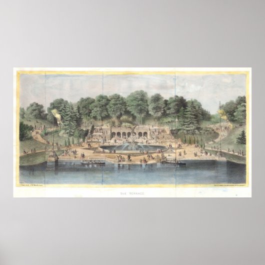 Poster Bethesda Terrasse Central Park Vintage (Devant)