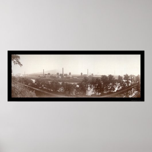 Poster Bethlehem Steel Works Photo 1896 (Devant)