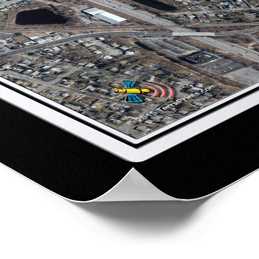 Poster Bethpage State Park Golf Course NY Satellite Map (Coin)