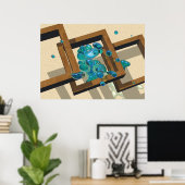 Poster Béton (Bureau à domicile)