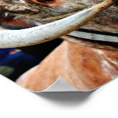 Poster Béton de vache à longue corne anglais (Coin)