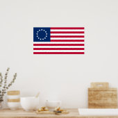Poster Betsy Ross Drapeau, Le Design Américain Le Plus Po (Cuisine)