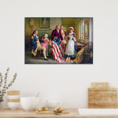 Poster Betsy Ross et les étoiles et les rayures 1777 (Cuisine)