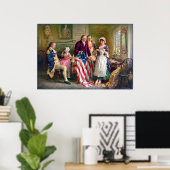 Poster Betsy Ross et les étoiles et les rayures 1777 (Bureau à domicile)