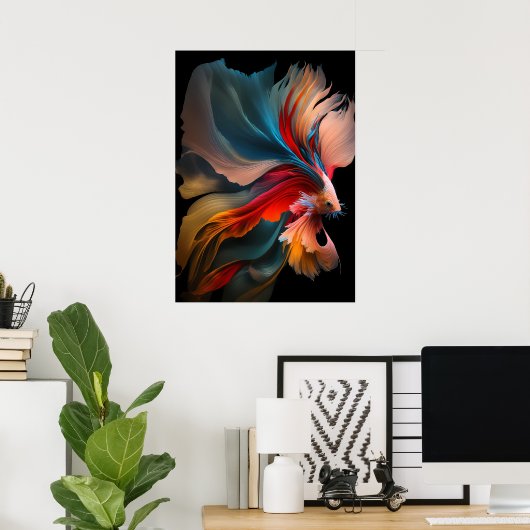 Poster Betta fish (Bureau à domicile)