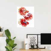 Poster Betta fish (Bureau à domicile)
