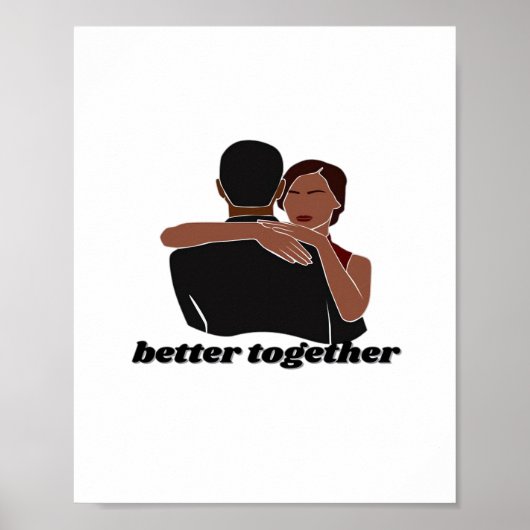 Poster Better Together Couple Modern Vibe  (Devant)
