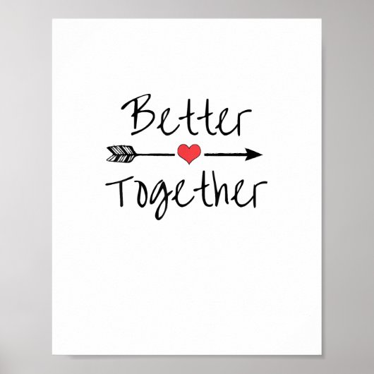 Poster Better Together Modern Aesthetic  (Devant)