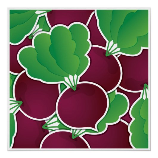 Poster betterave funky (Devant)