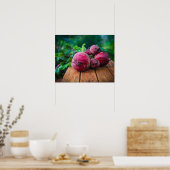 Poster Betteraves fraîchement récoltées sur une table en (Cuisine)