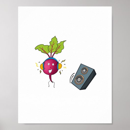 Poster Betteraves, rythmes, musique, thème dj (Devant)