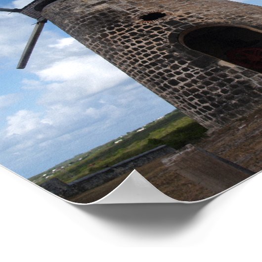 Poster Bettys Hope dans Antigua Canvas Imprimer (Coin)