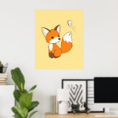Poster Beurre à regarder de la petite Fox mignonne (Bureau à domicile)