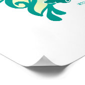 Poster Beurre à ruban du cancer de l'ovaire (Coin)