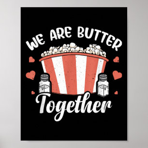 Poster Beurre De Popcorn Graphique Salé Pâté Maïs Le