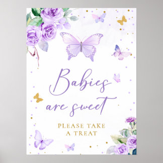 Poster Beurre d'or pourpre Les bébés floraux sont doux