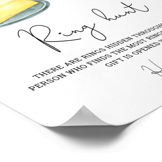 Poster Beurre ensemble Ring chasse nuptiale jeu de douche (Coin)