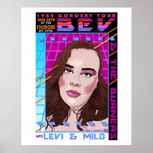 Poster Bev et l'affiche du concert Burners Marissa inspir (Devant)