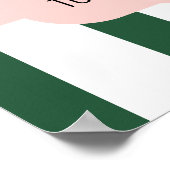 Poster Beverly Hills Fête des mariées rose et verte Bienv (Coin)