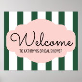 Poster Beverly Hills Fête des mariées rose et verte Bienv (Devant)