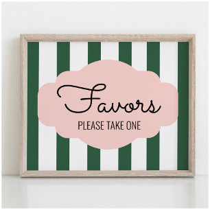 Poster Beverly Hills Pink+Green Party Favoriser le signe