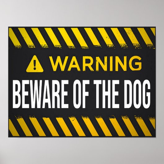 Poster Beware of the Dog Sign (Devant)