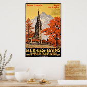 Poster Bex les Bains, Suisse Française, ligne du Simplon (Cuisine)