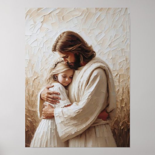 Poster Beyond Love, Christian Art, Jesus Hugging Girl (Devant)