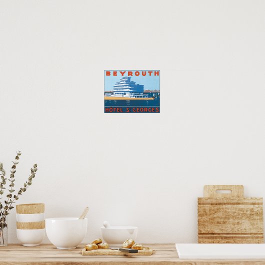 Poster Beyrouth, Hotel St. Georges (Cuisine)