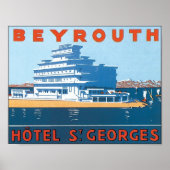Poster Beyrouth, Hotel St. Georges (Devant)