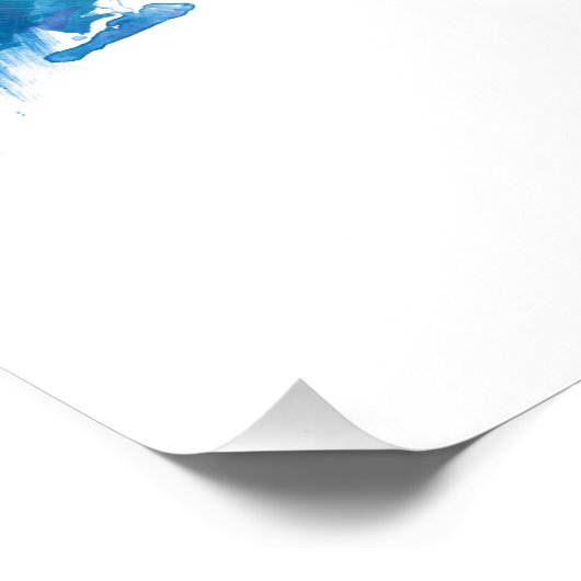 Poster Beyrouth Liban Skyline bleu (Coin)