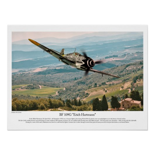 Poster BF 109G-6 "Erich Hartmann" (Devant)