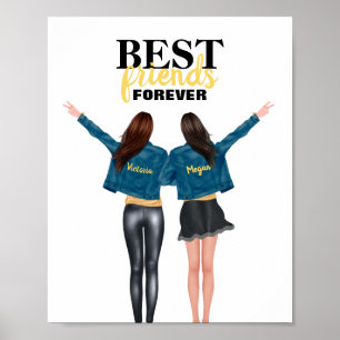 Poster BFF Meilleurs amis pour Jean Jacket