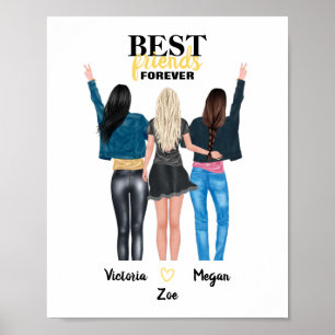 Poster BFF Meilleurs Amis Pour L'Art Murale