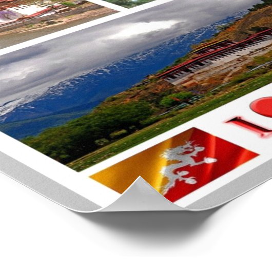 Poster Bhoutan - I Love - (Coin)