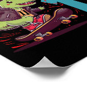 Poster Bi de skateboard T-rex dinosaure de 11 ans (Coin)