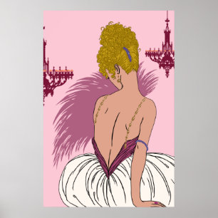 Poster Bianca en rose - 24 x 36 Imprimer