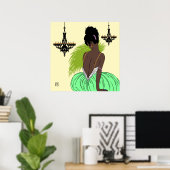 Poster Bianca en vert - Imprimés/Affiches (Bureau à domicile)